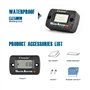 Runleader Compteur horaire numérique sans fil, vibrations activées, rappel de maintenance, minuterie de travail réinitialisable,