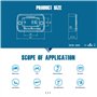 Runleader Compteur horaire numérique sans fil, vibrations activées, rappel de maintenance, minuterie de travail réinitialisable,