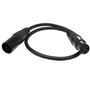 SinLoon DMX 512 Câble de lumière de scène XLR mâle 5 broches vers XLR femelle 3 broches avec connecteurs métalliques pour éclair