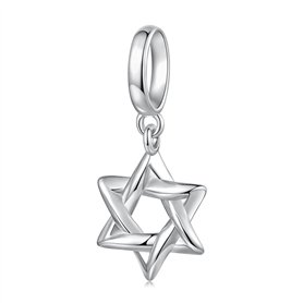 Pendentifs étoile de David en argent sterling 925 pour bracelets Pandora