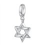 Pendentifs étoile de David en argent sterling 925 pour bracelets Pandora