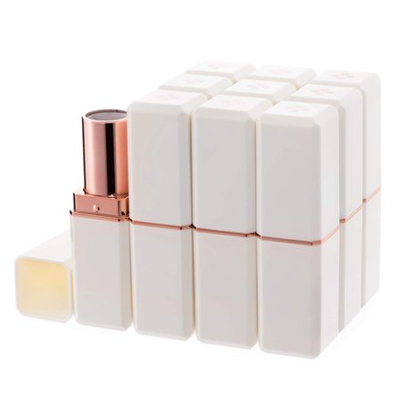 Allwon Lot de 10 tubes de rouge à lèvres vides - Pour bricolage - Blanc