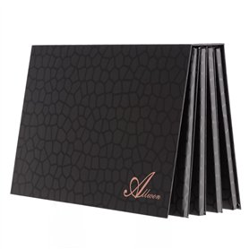 Allwon 4 - layer Book Magnetic Palette large empty Vanity Palette Storage Box for Eye Shadow Lip blush Powder (Black)