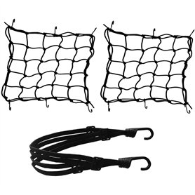 Annhao 2 Pièces Filet à Bagages Araignée Elastique (40 X 40cm) + Ceinture de Bagage (60cm)