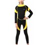 Combinaison de Plongée Enfant Unisexe en Néoprène 2.5MM Anti Froid pour Natation Plongée Sports Nautiques Noir et Jaune Age Adap