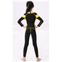 Combinaison de Plongée Enfant Unisexe en Néoprène 2.5MM Anti Froid pour Natation Plongée Sports Nautiques Noir et Jaune Age Adap