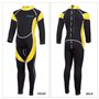 Combinaison de Plongée Enfant Unisexe en Néoprène 2.5MM Anti Froid pour Natation Plongée Sports Nautiques Noir et Jaune Age Adap