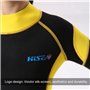 Combinaison de Plongée Enfant Unisexe en Néoprène 2.5MM Anti Froid pour Natation Plongée Sports Nautiques Noir et Jaune Age Adap