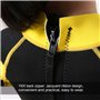 Combinaison de Plongée Enfant Unisexe en Néoprène 2.5MM Anti Froid pour Natation Plongée Sports Nautiques Noir et Jaune Age Adap