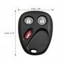 sourcing map Coque de clé pour Chevrolet pour GMC 21997127 Plip Télécommande 3 Boutons Boîte Rechange
