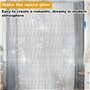 XRPRPX 2PCS Rideau Métallique de Frange Argent, 90x200cm Rideaux à Franges en Polyester Rideau de Porte à Franges, Séparateur de