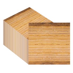 CEILIWEN Lot de 100 serviettes de fête en papier jetables effet bois - Écologiques et compostables - 33 x 33 cm - Marron