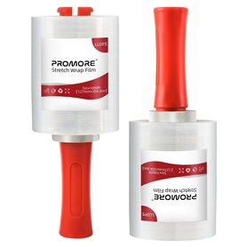 PROMORE – Lot de 2 Rouleaux Film de étirable déménagement avec poignée roulante 127mm x 305m x 20um – carton cellophane papier e