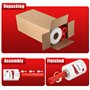 PROMORE – Lot de 2 Rouleaux Film de étirable déménagement avec poignée roulante 127mm x 305m x 20um – carton cellophane papier e
