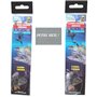 Behr Lot de 4 bas de ligne Behr en fluoro-carbone avec émerillon et mousqueton 30+ 35 cm