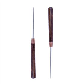 ZLKSKER (lot de 2) poinçon en cuir avec poignée en bois