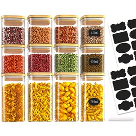 Amzeeniu Bocaux en Verre Lot de 12