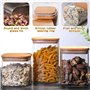 Amzeeniu Bocaux en Verre Lot de 12,430ml/750ml Bocal en Verre avec Couvercle,Pot Epices verre Rangement Cuisine Bocaux à Épices,
