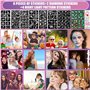 NCKIHRKK Kit Tatouage Paillettes Enfant,42 Couleurs de Paillettes Tatouage Ephemere,145 Pochoirs, 218 Strass,Non Toxique Kit Tem