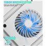 Yulado 80W Aspirateur Ongles Professionnelle, 4500RPM Rechargeable Aspirateur Manucure Blanc, Convient Aux Salons De Manucure Et