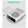 Yulado 80W Aspirateur Ongles Professionnelle, 4500RPM Rechargeable Aspirateur Manucure Blanc, Convient Aux Salons De Manucure Et