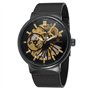 FORSINING Montre mécanique à remontage manuel pour homme - Bracelet en acier inoxydable - Maille squelette