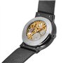 FORSINING Montre mécanique à remontage manuel pour homme - Bracelet en acier inoxydable - Maille squelette, Bracelet