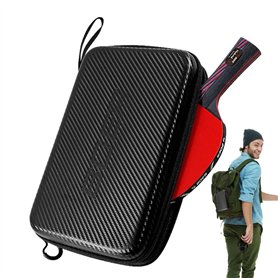 Sac Rigide en EVA De Tennis De Table Portable | Fibre De Carbone pour 2 Raquettes Et Plusieurs Balles