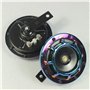 Yida Car Horn Klaxon de Voiture électrique 135DB Avertisseur sonore de Voiture Red Horn Super Fort Aigus Bass Metal Double Horn 