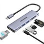 Ultrbeka Hub USB C 7-en-1 USB-C Dongle avec Adaptateur Multiport HDMI 4K