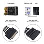 YINETTECH 2pcs Câble d'extension d'alimentation SATA de 15 Broches Mâle à Disque Dur Femelle 12.6 Pouces