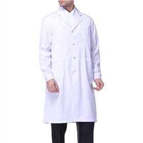 Sasairy Unisexe Blouse de Chimie Blanche Manches Longues Tunique M¨¦dicale Laboratoire pour Homme et Femme(Hauteur Recommend M (