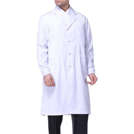 Sasairy Unisexe Blouse de Chimie Blanche Manches Longues Tunique M¨¦dicale Laboratoire pour Homme et Femme(Hauteur Recommend M (