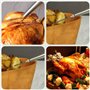 KAYCROWN Poire à jus en Acier Inoxydable et Caoutchouc de qualité Alimentaire avec injecteur de Marinade et Brosse pour Nettoyag
