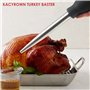KAYCROWN Poire à jus en Acier Inoxydable et Caoutchouc de qualité Alimentaire avec injecteur de Marinade et Brosse pour Nettoyag