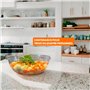 Table'Colors Lot de 6 Saladiers Réutilisables 2,25 L - Fabriquée en France - Plastique transparent - Idéal pour Salades, Taboulé