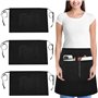 GZCZCC 3 PCS Serveuse Courts Tablier Tablier de Cuisine avec Poche Tablier de Cuisine Chef Tablier Chef Cuisine Homme Femme Tabl