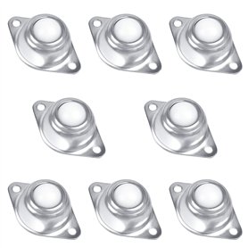 Jubaopen 8 PCS Roulette a Bille Roulement de Transfert Roulement Convoyeur Roulettes pour Meubles Roulette a Bille Nylon Roulett