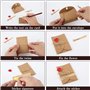 Jubaopen 25PCS Carte de Voeux Fleur Séchée, Enveloppe Carte de Voeux, Cartes de Voeux de Noël, Fleurs Séchées Carte Postale pour