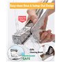 KUTO Garlic Press Stainless Steel Mincer & Crusher,Professional Efficient Square Hole Design,Easy Squeeze Easy Clean with Cleani