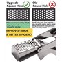 KUTO Garlic Press Stainless Steel Mincer & Crusher,Professional Efficient Square Hole Design,Easy Squeeze Easy Clean with Cleani