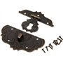 Mgoodoo 76 x 57 mm Loquet Serrure Vintage Antique Moraillon Fermoirs en Fer Bronze Antique Verrous pour Décoratifs Cabinet Armoi