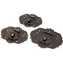 Mgoodoo 76 x 57 mm Loquet Serrure Vintage Antique Moraillon Fermoirs en Fer Bronze Antique Verrous pour Décoratifs Cabinet Armoi