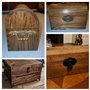 Mgoodoo 76 x 57 mm Loquet Serrure Vintage Antique Moraillon Fermoirs en Fer Bronze Antique Verrous pour Décoratifs Cabinet Armoi