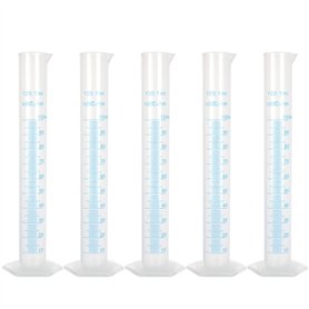 LOLYSIC Lot de 10 cylindres gradués en plastique transparent de 100 ml