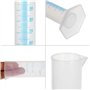 LOLYSIC Lot de 10 cylindres gradués en plastique transparent de 100 ml,Pistons à verre à essai de laboratoire durable,Lignes de 