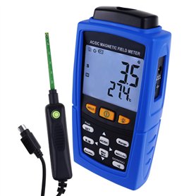 Professionnel AC/DC Gaussmètre Magnétique Champ Force Magnétomètre 3000mT (30000G) Teslameter Auto/Manuel Enregistrement Mètre T