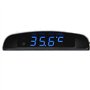 PolarLander 12V Voiture 3 en 1 Voiture Horloge Theromometer et Moniteur de Tension Sept Types de Mode d'affichage