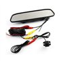 VIGORFLYRUN PARTS LTD 4.3" Rétroviseur Moniteur pour Voiture + 4LED Caméra de Recul Vision Nocturne émetteur sans Fil
