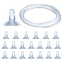 HC Lot de 20 ventouses pour aquarium et tuyau d'air de 4 m - Support pour tuyau d'air Airline de 4 mm - Ventouse pour livraison